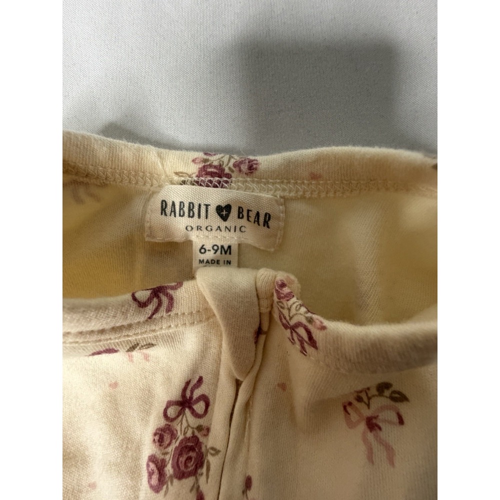 3 Baby Girl Sleeper Romper Lot 6-9 Months Disney Baby Rabbit Bear Winnie Pooh - Picture 5 of 7